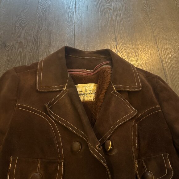 VINTAGE SUEDE JACKET WITH REMOVABLE LINING MADE IN CANADA XS/S - Picture 2 of 15